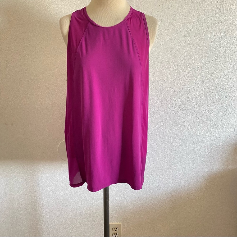 Athleta hot pink racerback tank top size XL